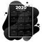 Absract black modern 2020 calendar design template