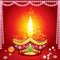 Absrtract diwali background with deepak