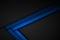Abstact blue line vector background. Triangle overlap layers on black background