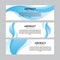 Abstact Blue Wavy Background Template Vector