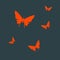 Abstact butterflies icons