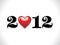 Abstact heart based new year text