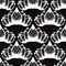 Abstact lotus graphic black and white pattern