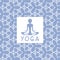 Abstact Person Blue Yoga Studio Design Card