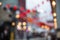 abstarct bokeh blurred background of city center, red and orange bokeh