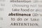Abstinence word
