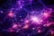 abstrack background neuron network on a purple layer