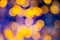Abstrack bokeh on yellow blue background