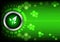 Abstrack button green energy technology on green background