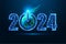 Abstract 2024 sustainable New Year digital web banner template.ESG. Environmanetal goals.