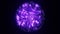 Abstract 3D background morphing purple liquid metal glitter blob fluid sphere. Seamless loop animation wallpaper
