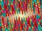 Abstract 3D background. Multi-colored motley striped background