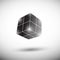 Abstract 3D black cube