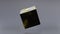 Abstract 3D of a black cube in zero gravity