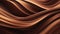 Abstract 3D business technology background, swirling aurora of brown silk textures, floating abstract geometric shapes, smooth gra