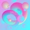 Abstract 3d colorful curved line with volumetric balls. Vector artistic illustration.