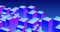 Abstract 3d cubes rectangles blue gradient in the form of a big city