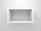 Abstract 3d design element, empty rectangle white shelf