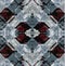 Abstract 3d futuristic mosaic background of gray and red cubes