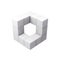 Abstract 3d grey cubes illustration