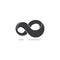 Abstract 3d infinity ribbon logo vector