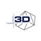 Abstract 3d modeling polygonal wireframe logo vector geometric shape design element