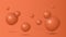 Abstract 3D orange spheres background, vector