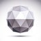 Abstract 3D origami polygonal object, vector geometric design element, clear eps 8.