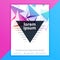 Abstract 3d polygon brochure flyer poster template