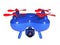 Abstract 3D render illustration of toy quadcopter drone