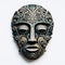 Abstract 3d Rendered Wood Mask Inspired By Traditional Oceanic Art