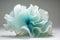 Abstract 3d rendering of wavy shape. Computer generated background. an ethereal blend of sky blue and mint green abstract blooming