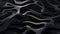 Abstract 3d rendering of wavy surface. Dark wavy background. Creative concept