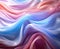 Abstract 3D silk digital wave flow wallpaper hologram style pastel colors with violet purple pink and blue