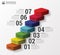 Abstract 3d stairs infographics or timeline template. Vector