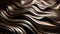 Abstract 3D Wave Brown Metallic Fluid Background