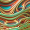 Abstract 3d waves, 3d rendering. Red, yellow, blue and green colors. 3d illustration