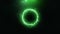 Abstract 4K 3D CGI seamless loop black hole with glow green plasma energy gas cloud. Loop mysterious blackhole.