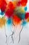Abstract acrylic wildflowers floral painting on white balloons