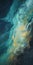 Abstract Aerial Ocean: Dark Teal And Light Gold Swirling Colors