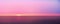 Abstract aerial panoramic view of sunset over ocean. Nothing but sky and water. Beautiful serene scene. Vector illustration