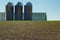 Abstract Agricultural Buildings and Field