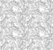 Abstract allover paisley line art luxury seamless pattern