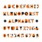 Abstract alphabet font. Geometric style letters.