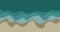 Abstract animated background with the concept of waves on the beach