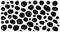 Abstract animated black dots on white background. Animation. Abstract background of loading black dots pulsating in