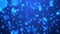 Abstract animated bokeh blue background