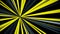 Abstract animation of rotating yellow, white and grey neon equal rays. Futuristic neon rays.