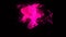 Abstract animation of social like icon decaying into multicolored moving particles on black background. Animation