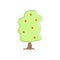 Abstract apple tree icon